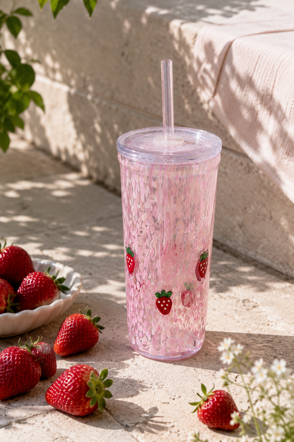 Strawberry Glass Cup