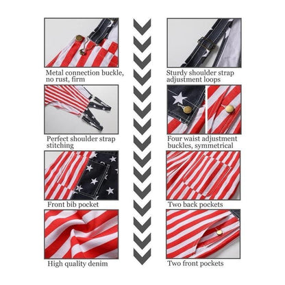American Flag Overalls
