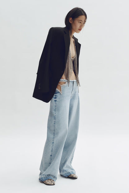 Crystal Star Straight Leg Jeans