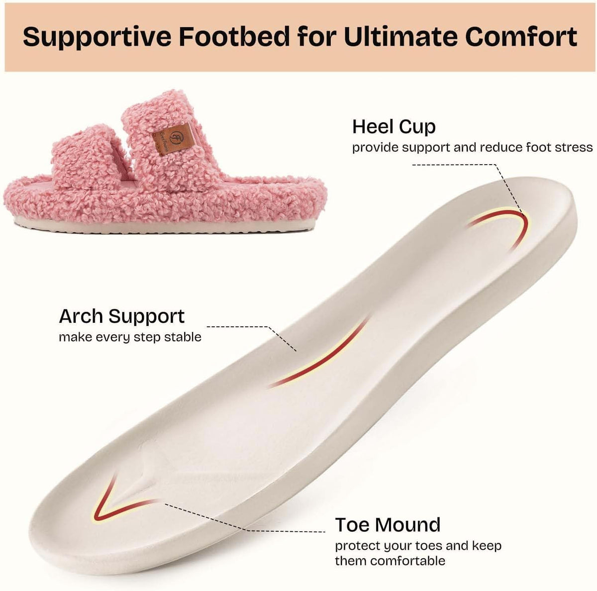 Womens Fuzzy Slippers