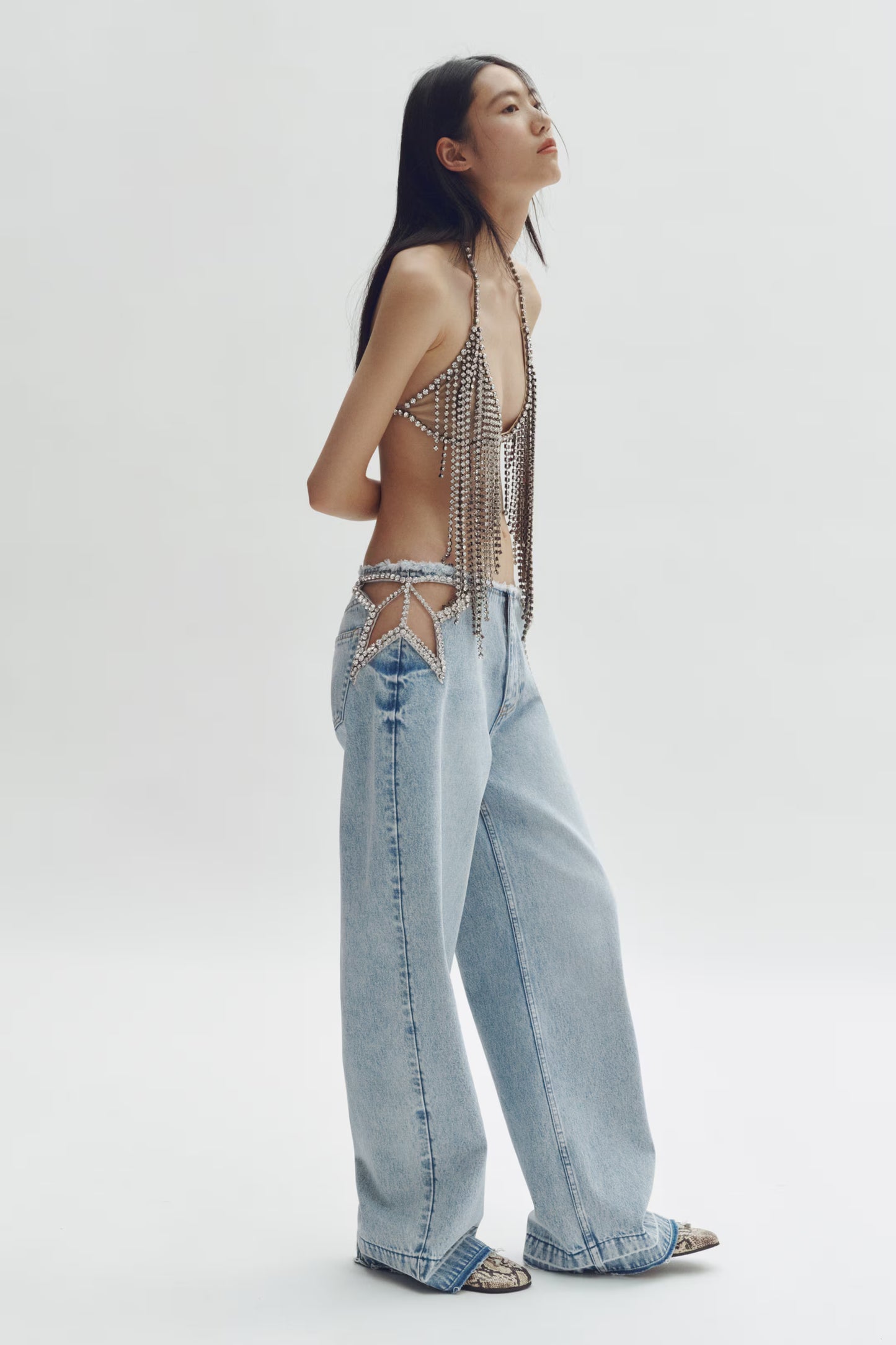 Crystal Star Straight Leg Jeans