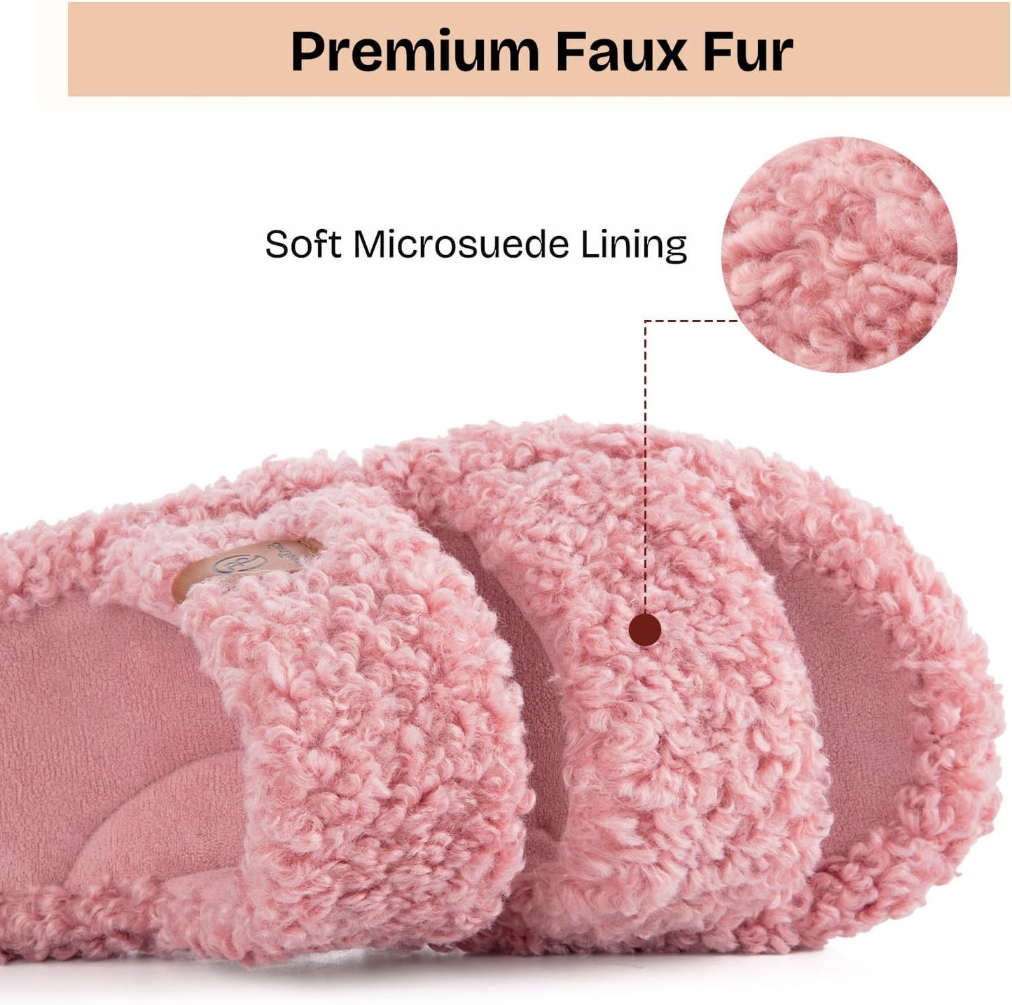Womens Fuzzy Slippers