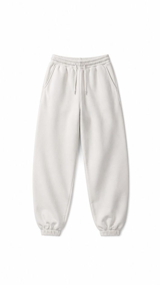 White Joggers Pants