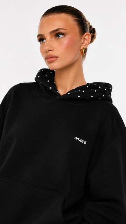Cloud Polka Dot Lounge Set (Black)