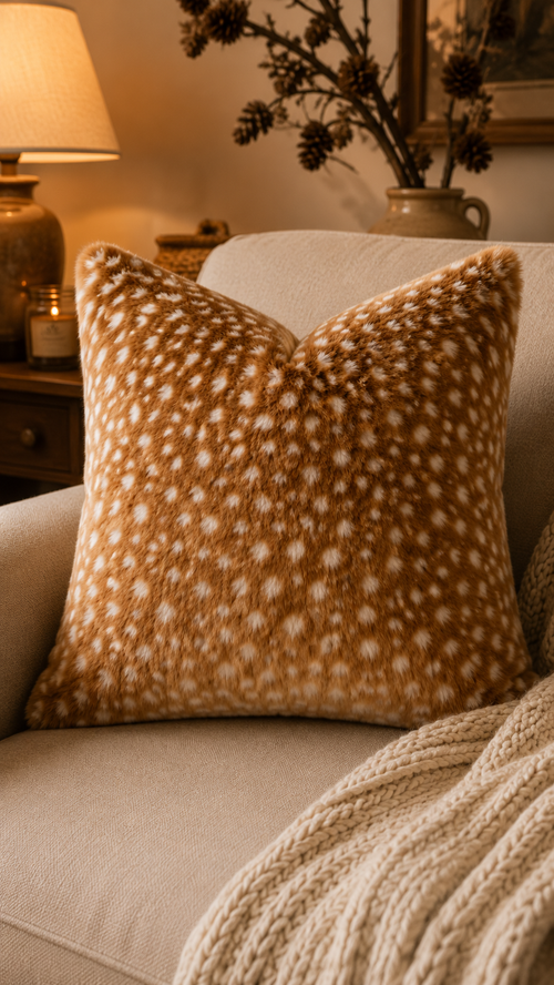 Deer Print Pillow