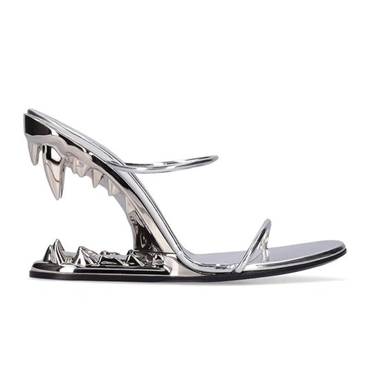 Chrome Fang Heels
