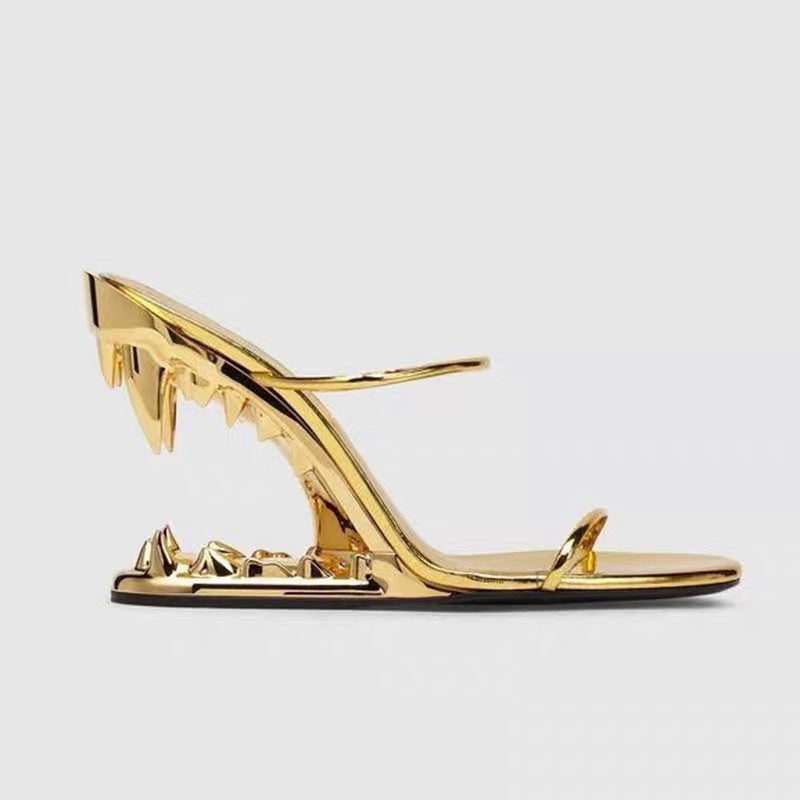 Chrome Fang Heels