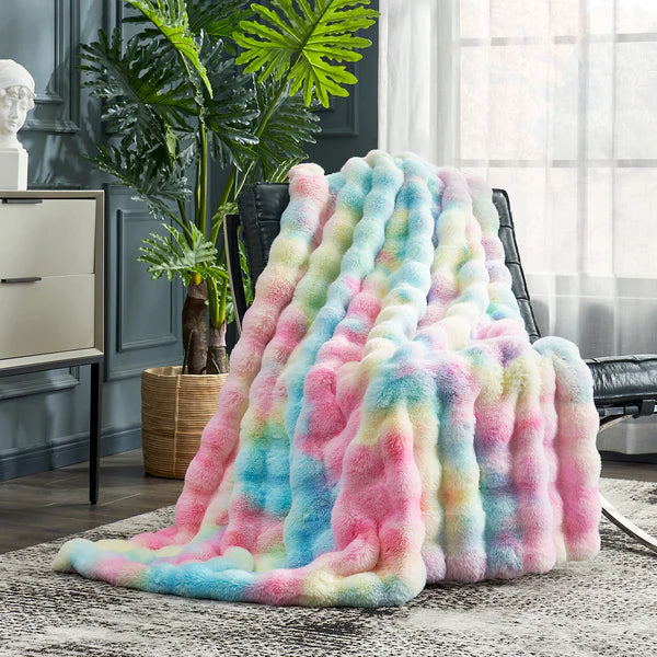 Rainbow Plush Blanket